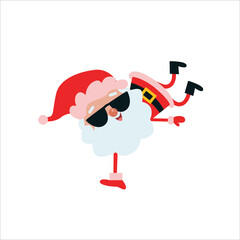 Santa Claus Character Merry Christmas Vector Template Design Illustration