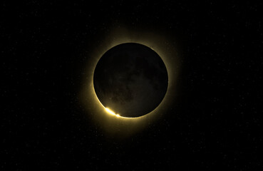 Fototapeta premium Total Solar Eclipse. Elements of this image furnished by NASA.