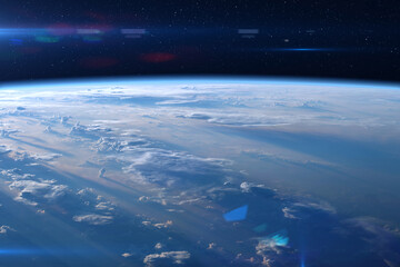 Naklejka na ściany i meble Earth atmosphere. Elements of this image furnished by NASA.