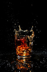 Whiskey with splash
