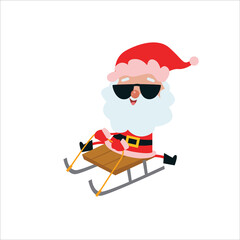 Santa Claus Character Merry Christmas Vector Template Design Illustration