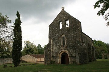 Fototapeta na wymiar medieval chapel in crazannes in france