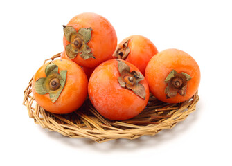 persimmon on a white background
