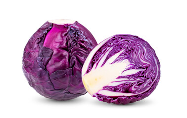 Red cabbage  isolated on white background