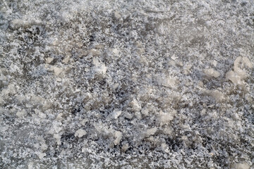 Abstract ice pattern with crack.
