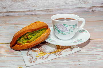 dessert shortbread homemade cookies and cup of coffee
