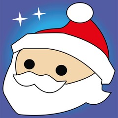 santa claus icon vector graphic illustration, perfect for logo assets, festive christmas card designs, t-shirt designs, christmas party wallpapers, etc.