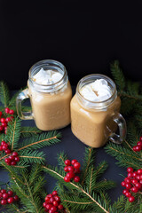 marshmellou hot cocoa trees in the background