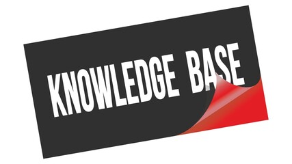 KNOWLEDGE  BASE text on black red sticker stamp.