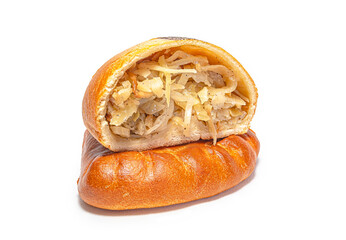 home sliced cabbage pie