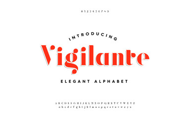 Elegant Lettering Minimal Fashion Designs. Sans serif alphabet letters font and number. Typography fonts regular, typeface uppercase and lowercase. Vector illustration