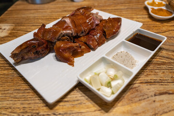roast duck on the table