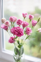 beautiful bouquet of bright pink flowers