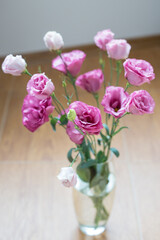 beautiful bouquet of bright pink flowers