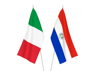 Italy and Paraguay flags