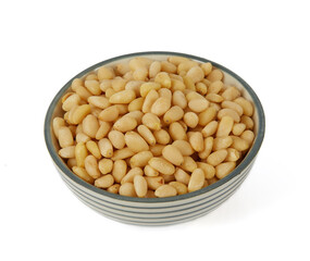 pine nuts isolated on white background