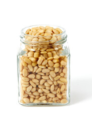 pine nuts isolated on white background