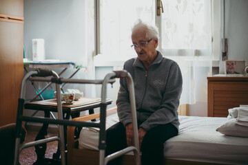 old woman alone in her room