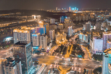 Obraz premium city skyline at night