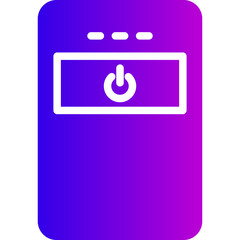 Power bank device icon vector