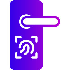 Smart door for smart house icon