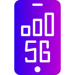 5G technology for smartphone icon