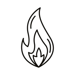 fire flame hot style line