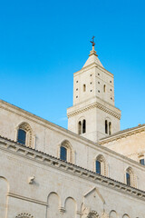 Fototapeta na wymiar tower of the cathedral in Matera, Italy