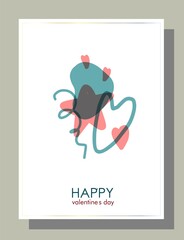 Modern poster with valentine's day. Future geometric design