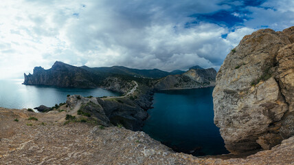 The peninsula of Crimea, the Black Sea coast