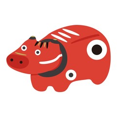 赤べこのイラスト１