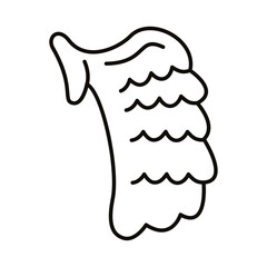 wing bird open line style icon