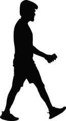 silhouette of a man walking