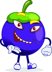 amusing funny looking mango Steen character saying something