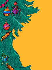 Christmas tree. New year background