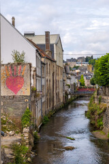 Fototapeta na wymiar The historic town of Morlaix, in Brittany, France