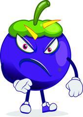 mango Steen character standing with angry face