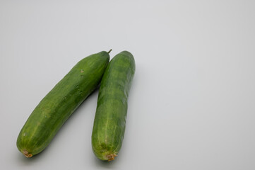 fresh green bio cucumber to eat