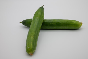 fresh green bio cucumber to eat