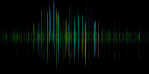 
Digital colorful abstract sound wave 