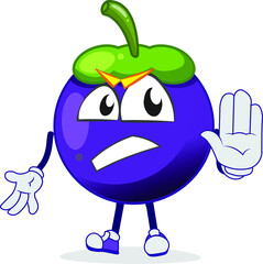 
worried funny mango Steen character says you to stop