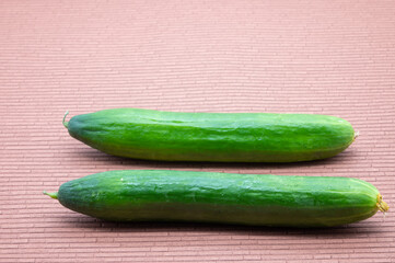 fresh green bio cucumber to eat