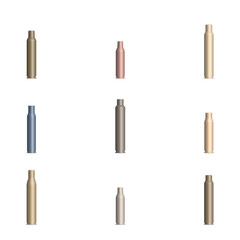 Set of weapon cartridges without a bullet, vector illustration.