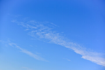 Blue sky with white clouds beautiful for texture background with copy space