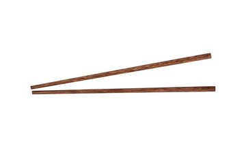 Close-Up Of Wooden Chopsticks Over isolated on White Background with clipping paths.