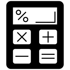 Vat Percentage Dispaly Vector Glyph Icon Design, Compulsory Financial charges and Taxation Symbol on White Background, Levy Sign, Tax Calculator Concept