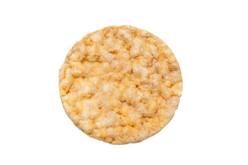 Rice wafer isolated on white background.
