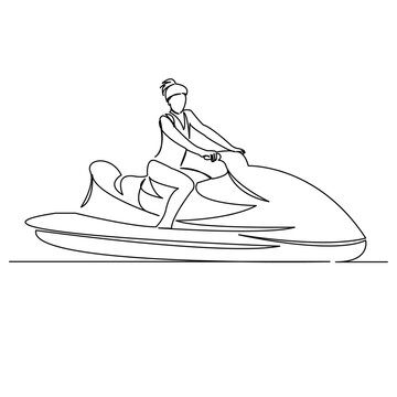recommend clip art: girl on a jet ski