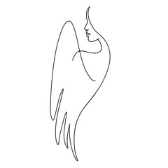 line drawing of a beautiful woman 16