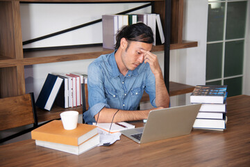 Asian guy unbelievable on unsaved document that he work all night